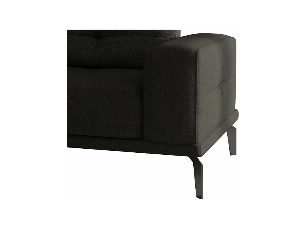 Fauteuil design tissu noir Torpille 125cm