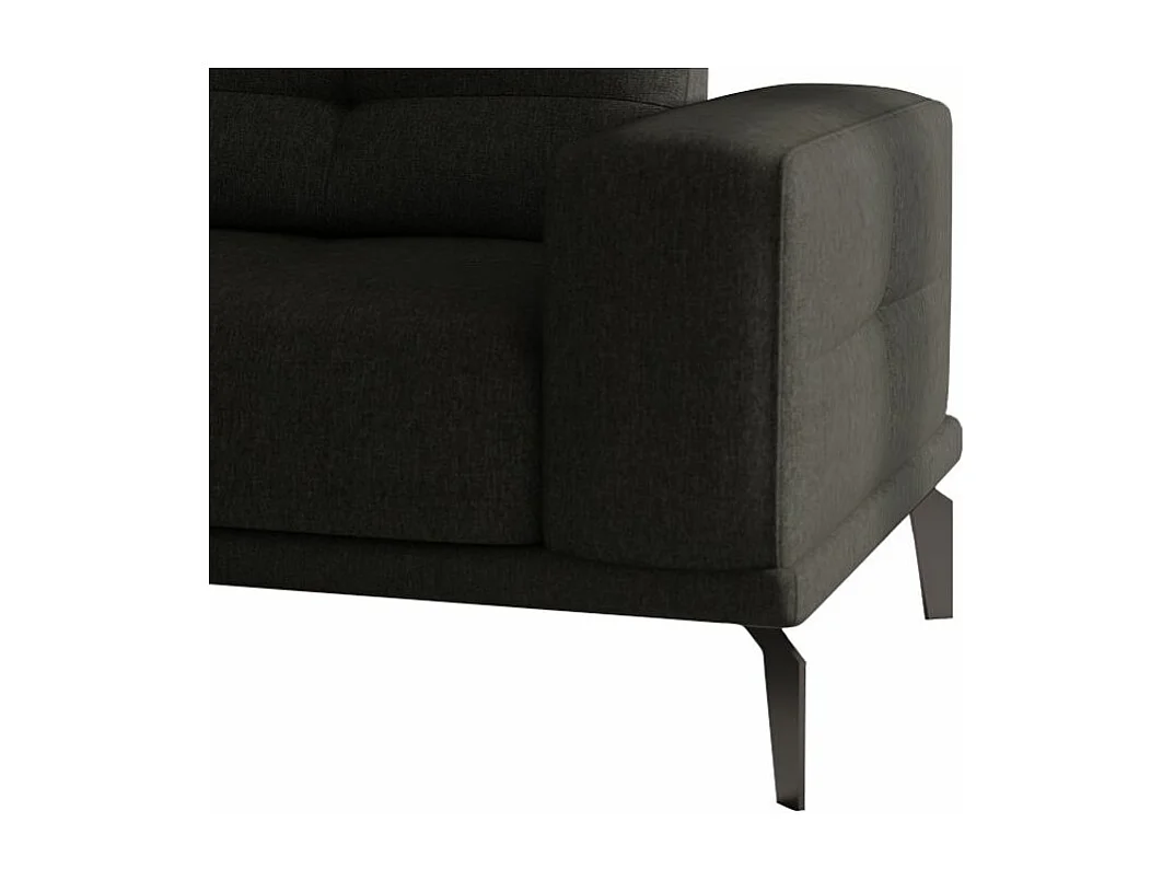 Fauteuil design tissu noir Torpille 125cm