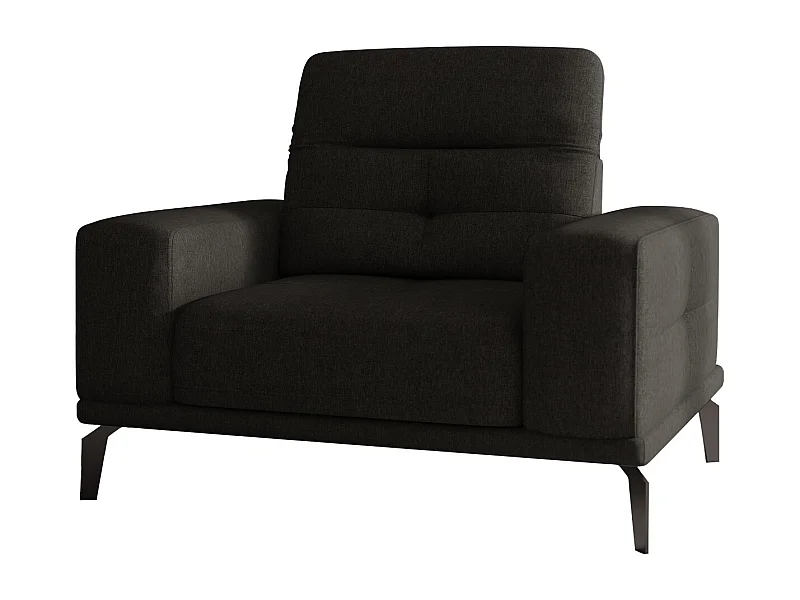 Fauteuil design tissu noir Torpille 125cm