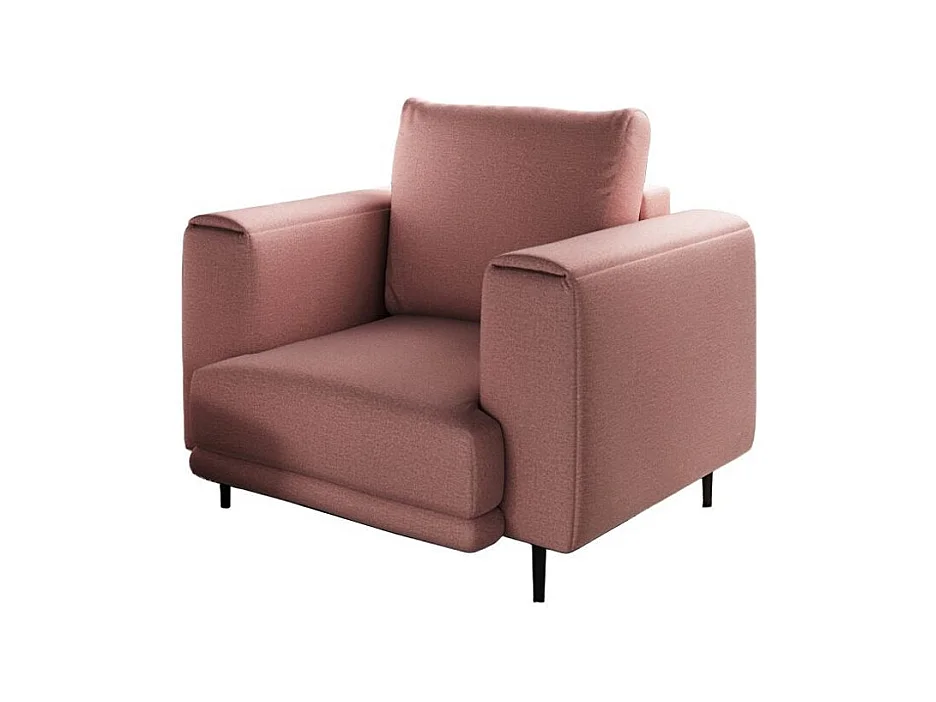 Fauteuil en velours DAVINA - Douceur luxueuse-Saumon