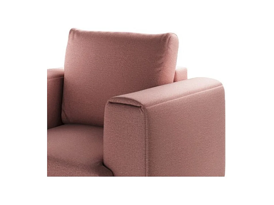 Fauteuil en velours DAVINA - Douceur luxueuse-Saumon