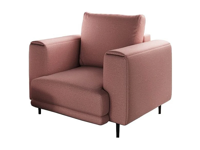 Fauteuil en velours DAVINA - Douceur luxueuse-Saumon
