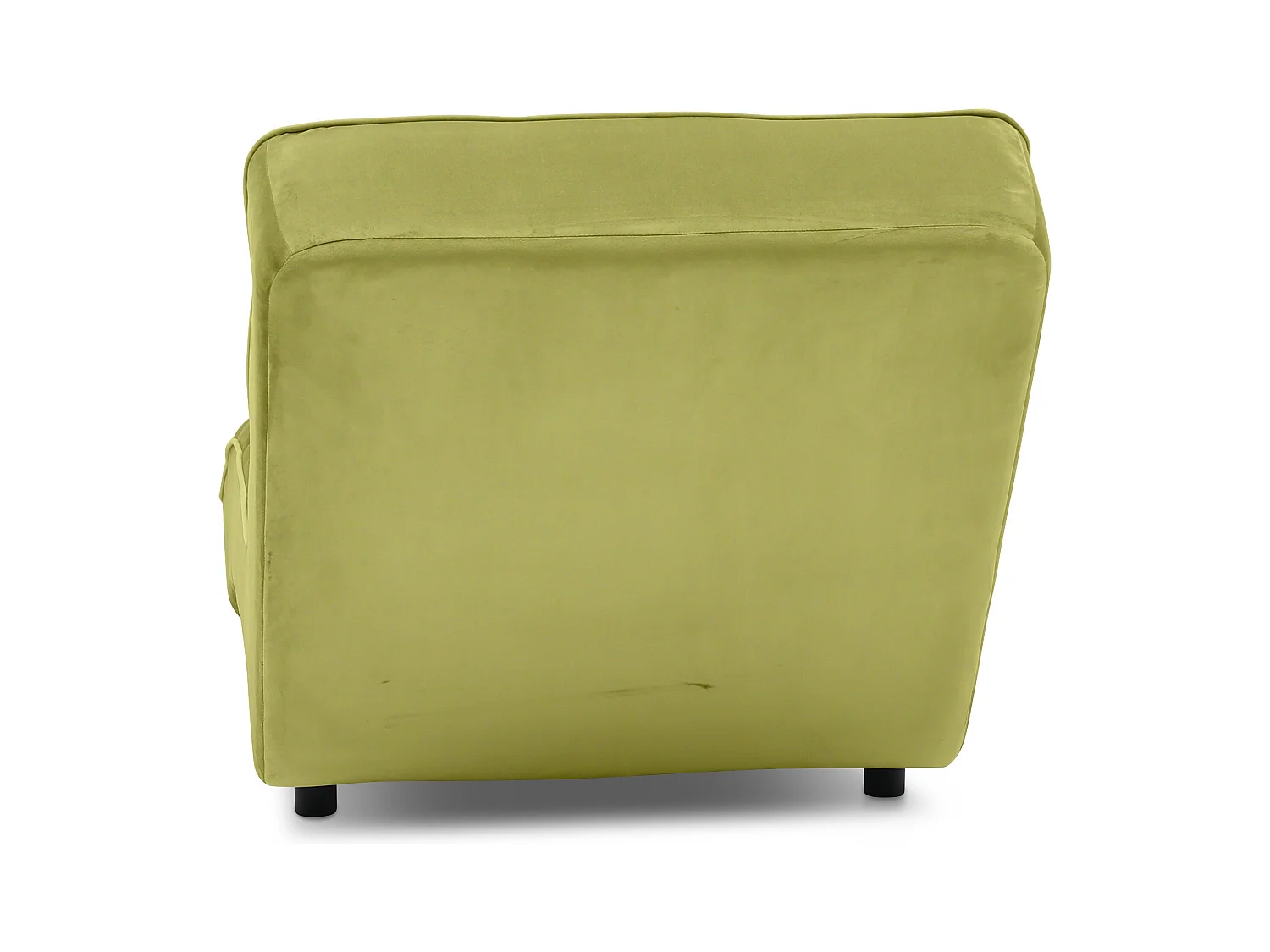 Chaise longue d'intérieur design velours vert anis capitonné Rikal