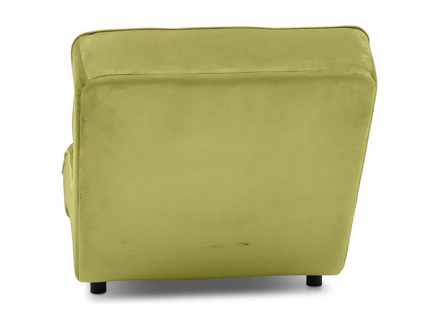 Chaise longue d'intérieur design velours vert anis capitonné Rikal