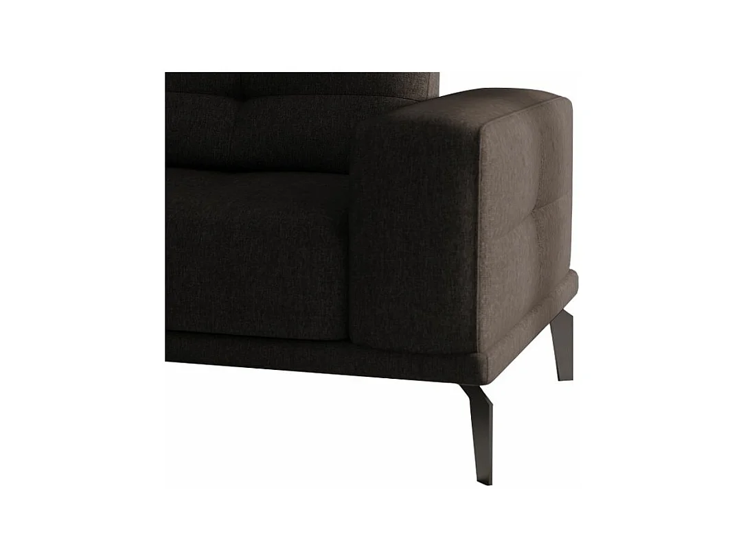 Fauteuil design tissu marron Torpille 125cm