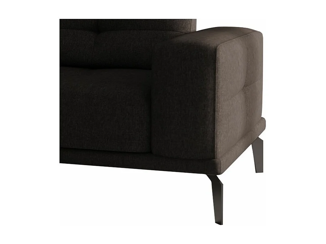 Fauteuil design tissu marron Torpille 125cm