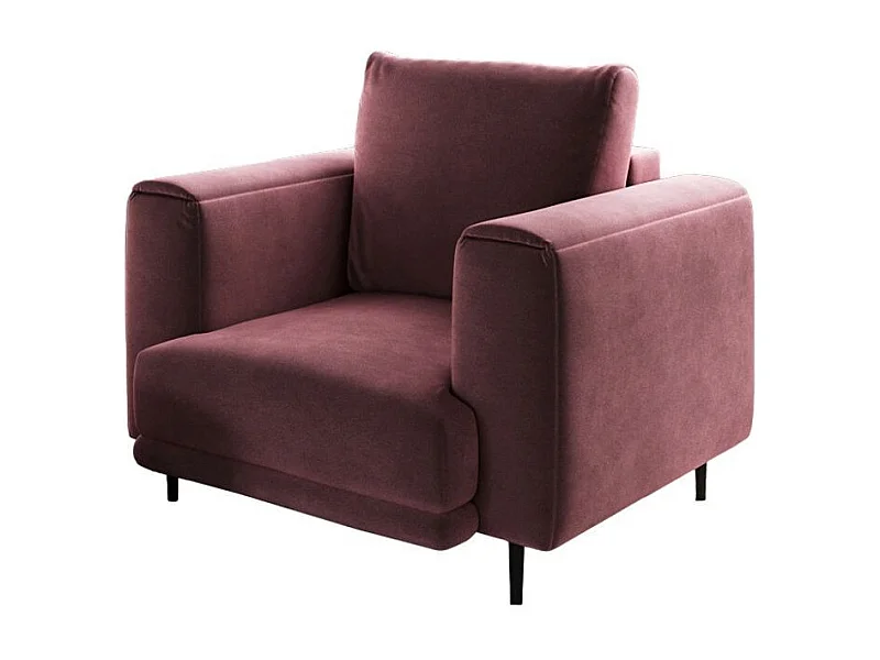 Fauteuil en velours DAVINA - Douceur luxueuse-Vieux rose