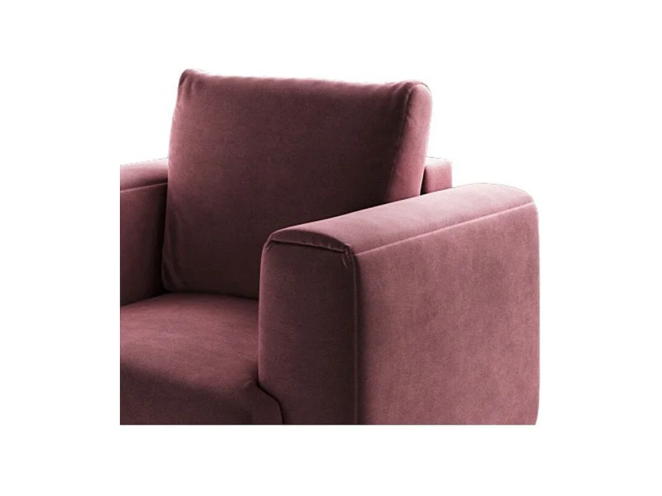 Fauteuil en velours DAVINA - Douceur luxueuse-Vieux rose
