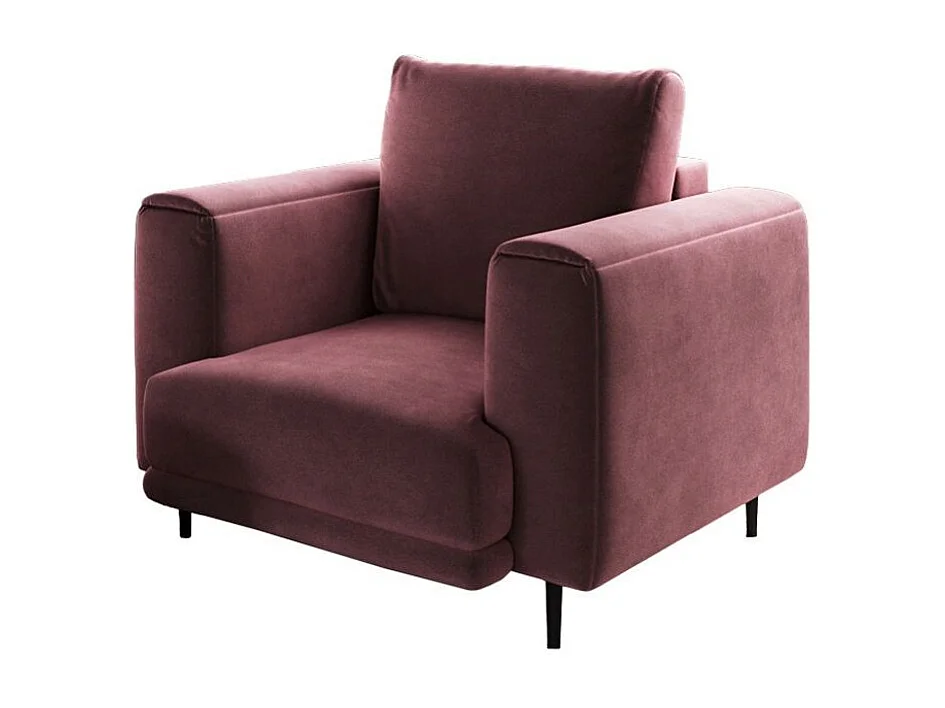 Fauteuil en velours DAVINA - Douceur luxueuse-Vieux rose