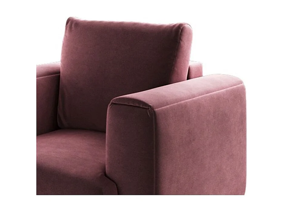 Fauteuil en velours DAVINA - Douceur luxueuse-Vieux rose