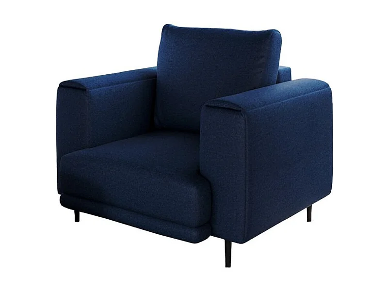 Fauteuil en tissu DAVINA – Élégance moderne et confort au quotidien-Bleu nuit