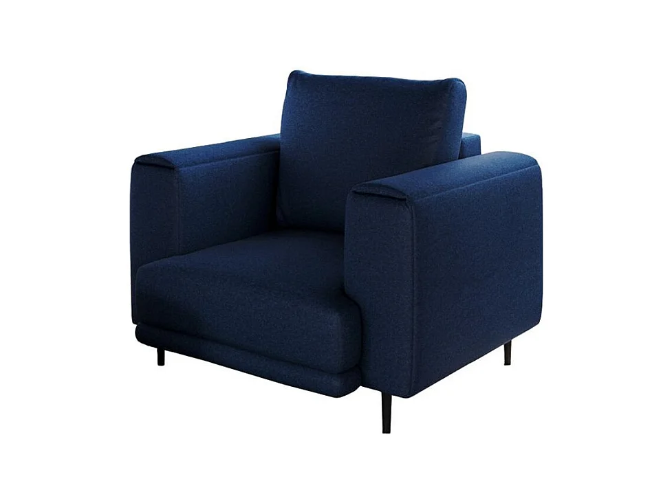 Fauteuil en tissu DAVINA – Élégance moderne et confort au quotidien-Bleu nuit