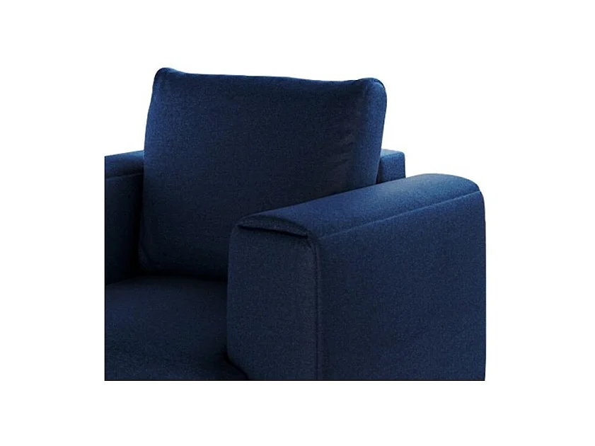 Fauteuil en tissu DAVINA – Élégance moderne et confort au quotidien-Bleu nuit