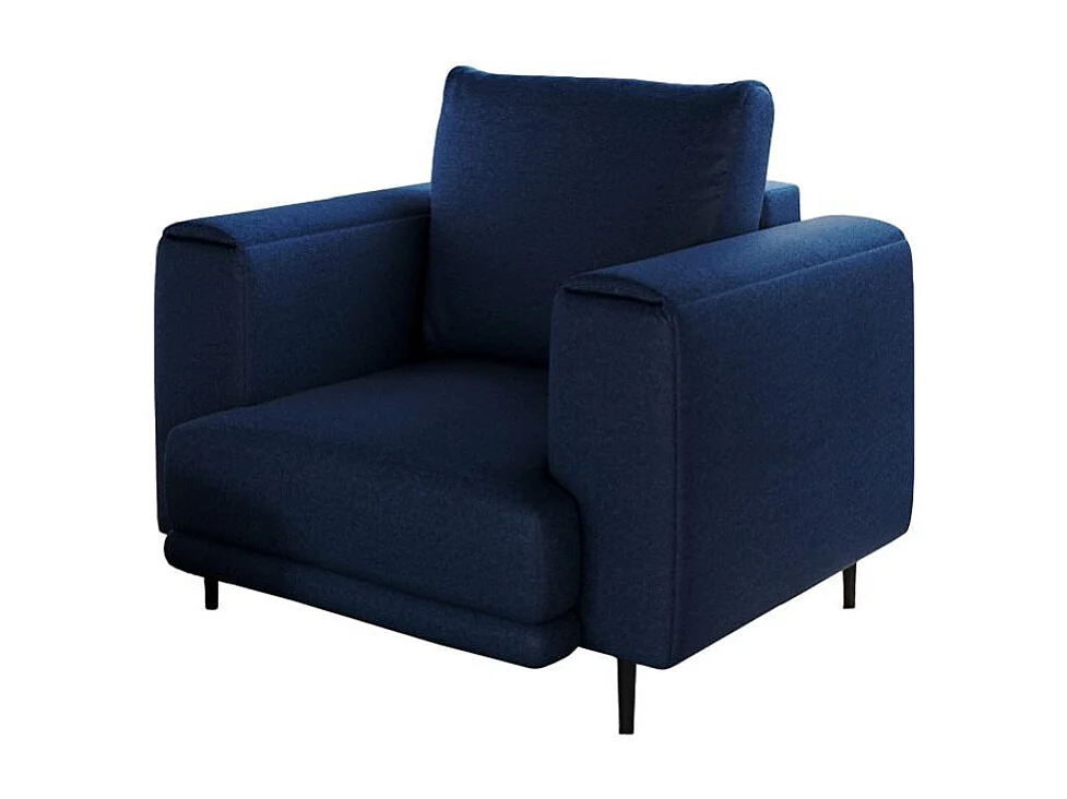Fauteuil en tissu DAVINA – Élégance moderne et confort au quotidien-Bleu nuit