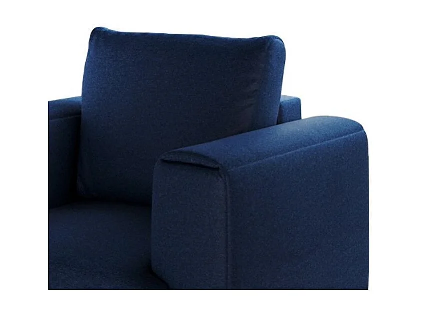 Fauteuil en tissu DAVINA – Élégance moderne et confort au quotidien-Bleu nuit