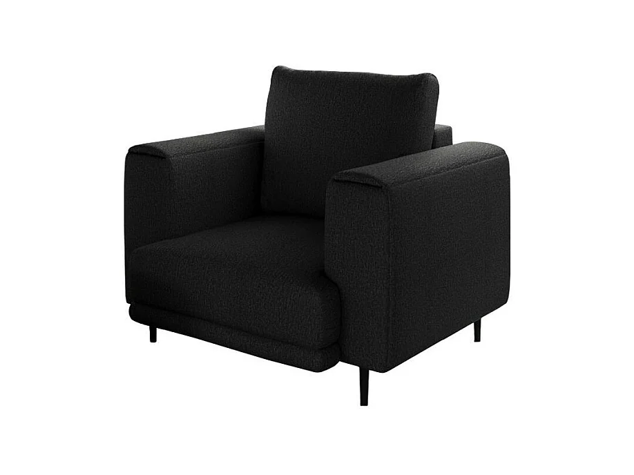 Fauteuil en tissu DAVINA – Élégance moderne et confort au quotidien-Noir