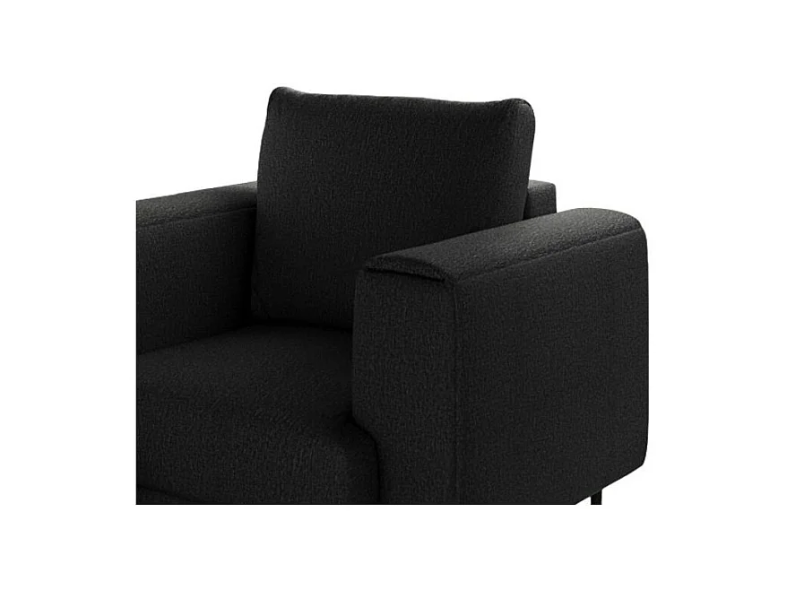 Fauteuil en tissu DAVINA – Élégance moderne et confort au quotidien-Noir