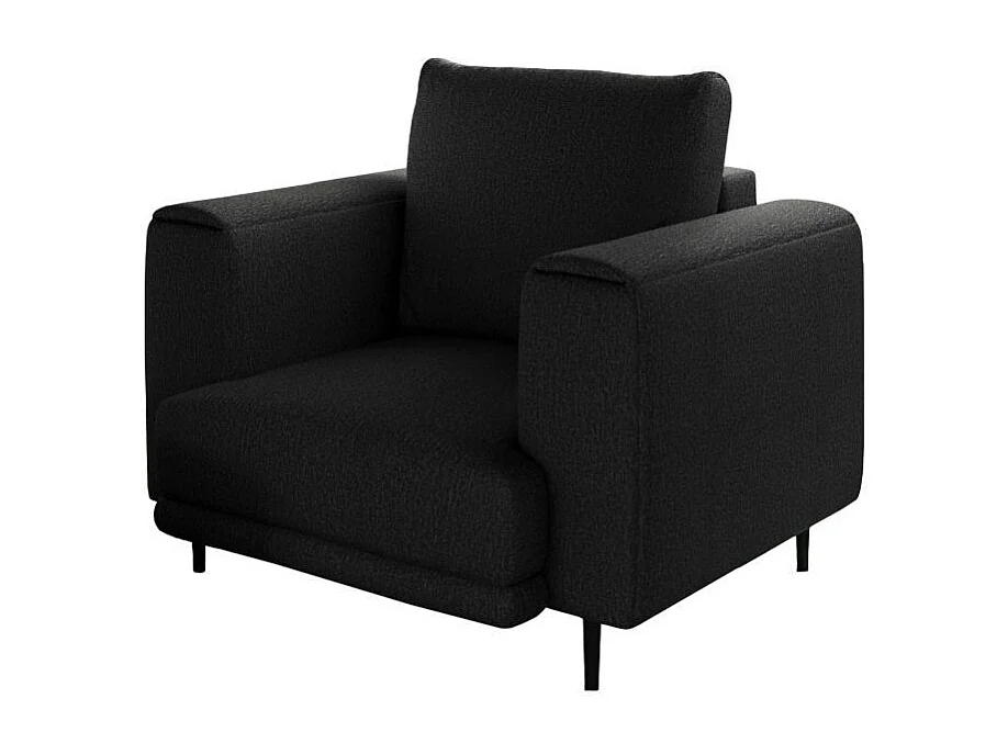 Fauteuil en tissu DAVINA – Élégance moderne et confort au quotidien-Noir