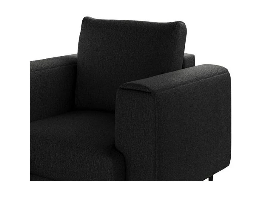 Fauteuil en tissu DAVINA – Élégance moderne et confort au quotidien-Noir
