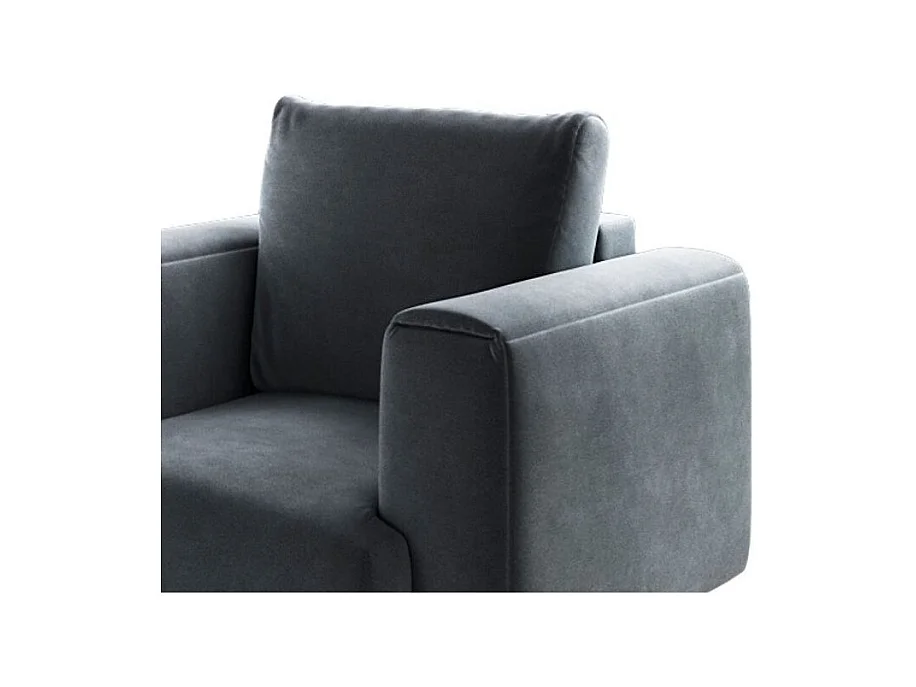 Fauteuil en velours DAVINA - Douceur luxueuse-Gris