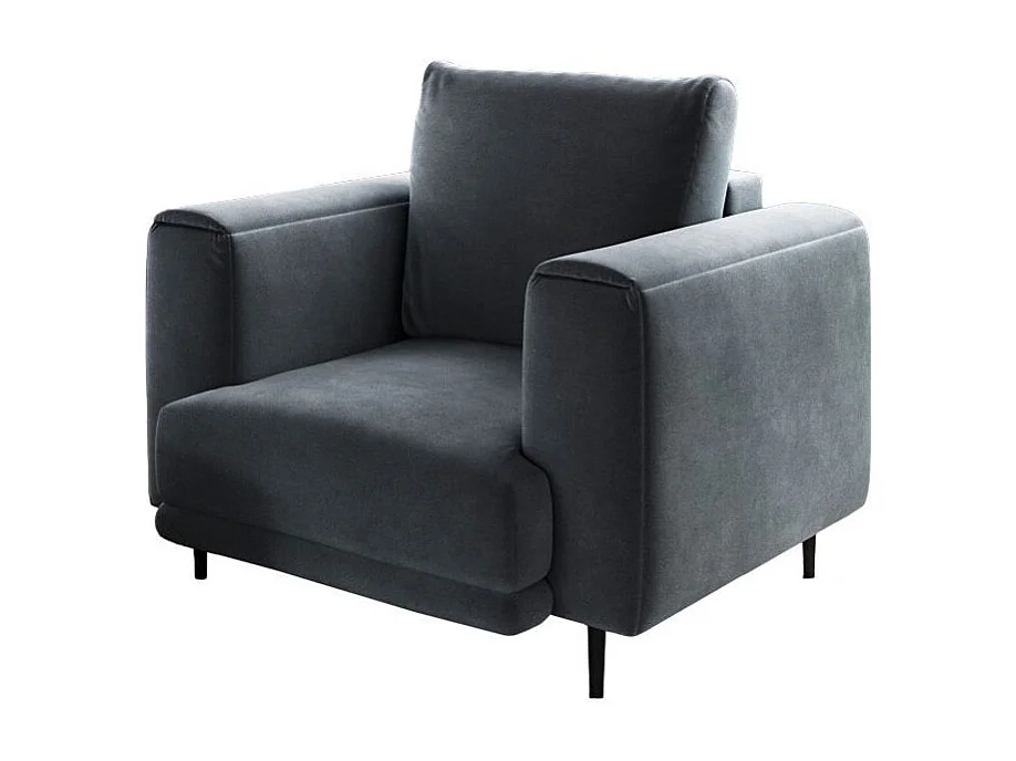 Fauteuil en velours DAVINA - Douceur luxueuse-Gris