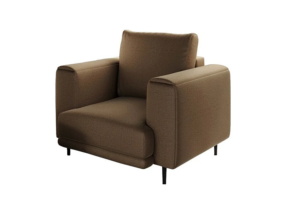 Fauteuil en velours DAVINA - Douceur luxueuse-Marron clair