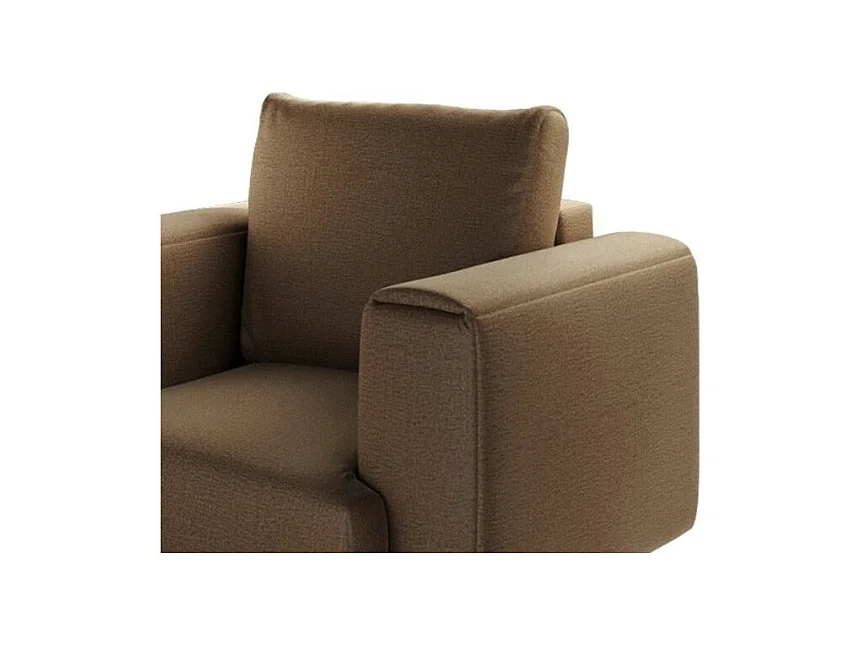 Fauteuil en velours DAVINA - Douceur luxueuse-Marron clair