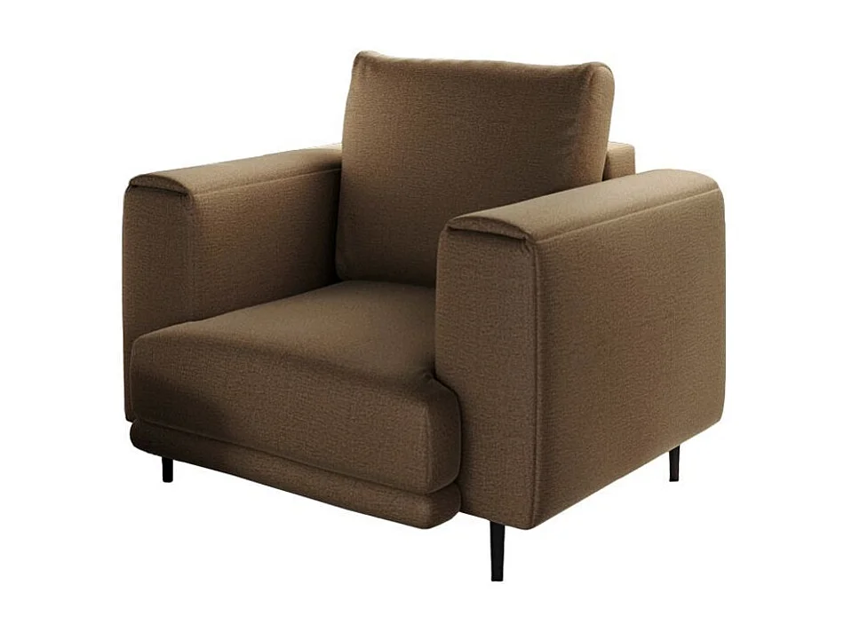 Fauteuil en velours DAVINA - Douceur luxueuse-Marron clair