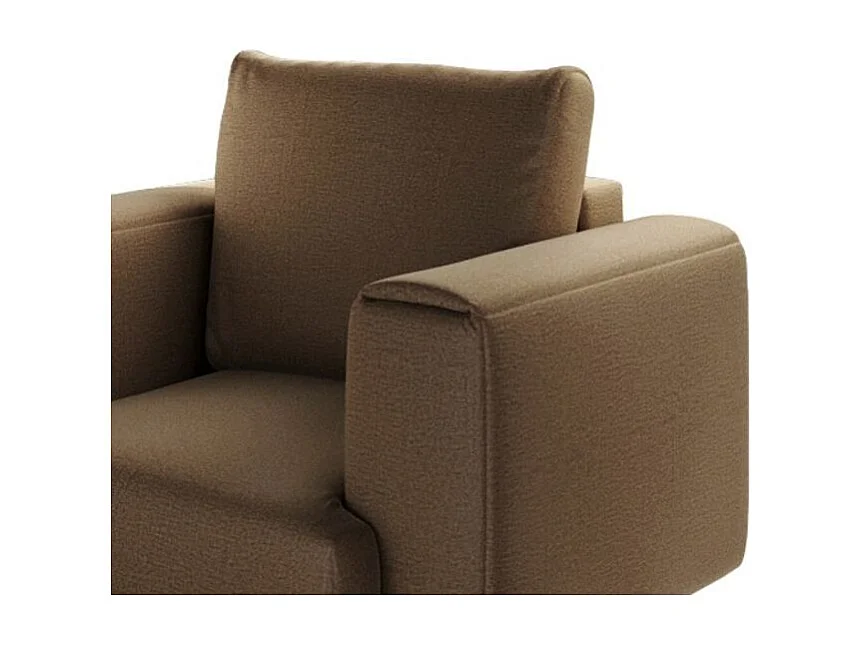 Fauteuil en velours DAVINA - Douceur luxueuse-Marron clair