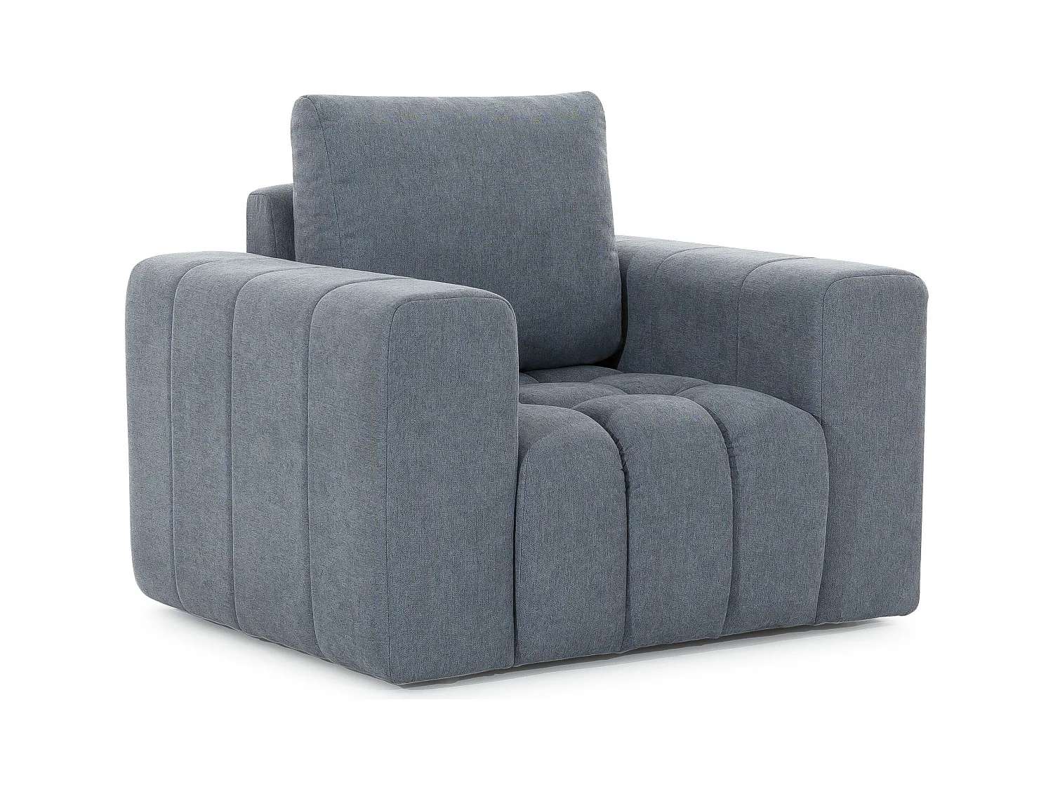 Fauteuil moderne capitonné LARKO velours-Marron foncé
