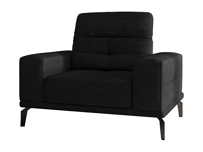 Fauteuil design en velours TORPILLE-Noir