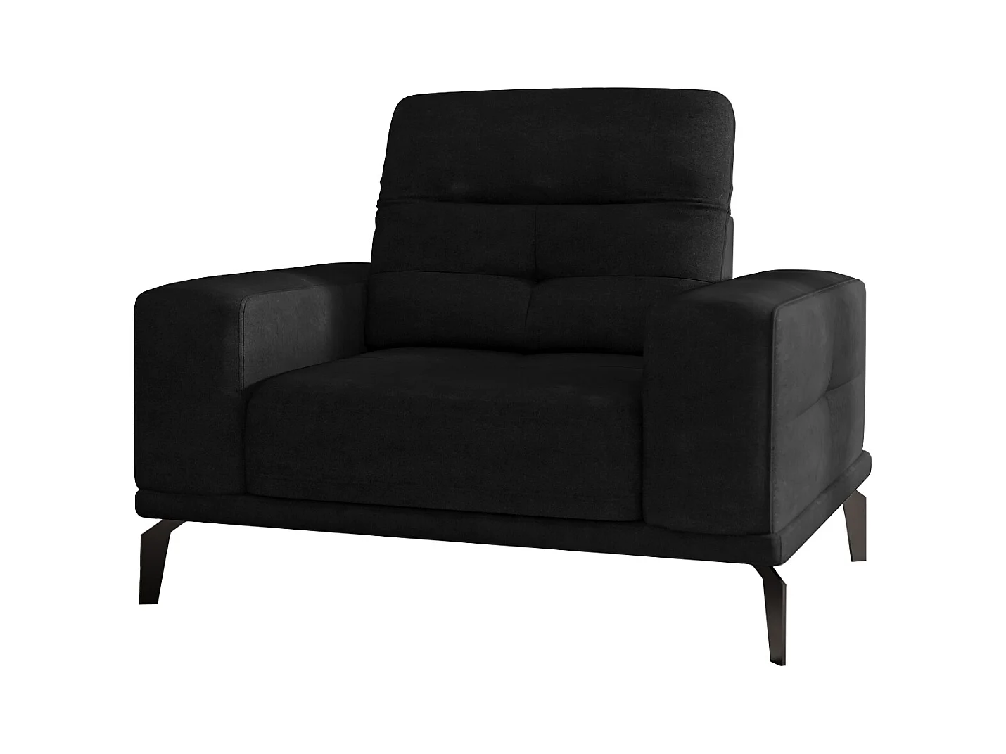Fauteuil design en velours TORPILLE-Noir