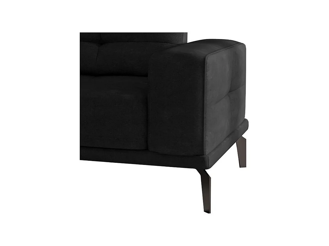 Fauteuil design en velours TORPILLE-Noir