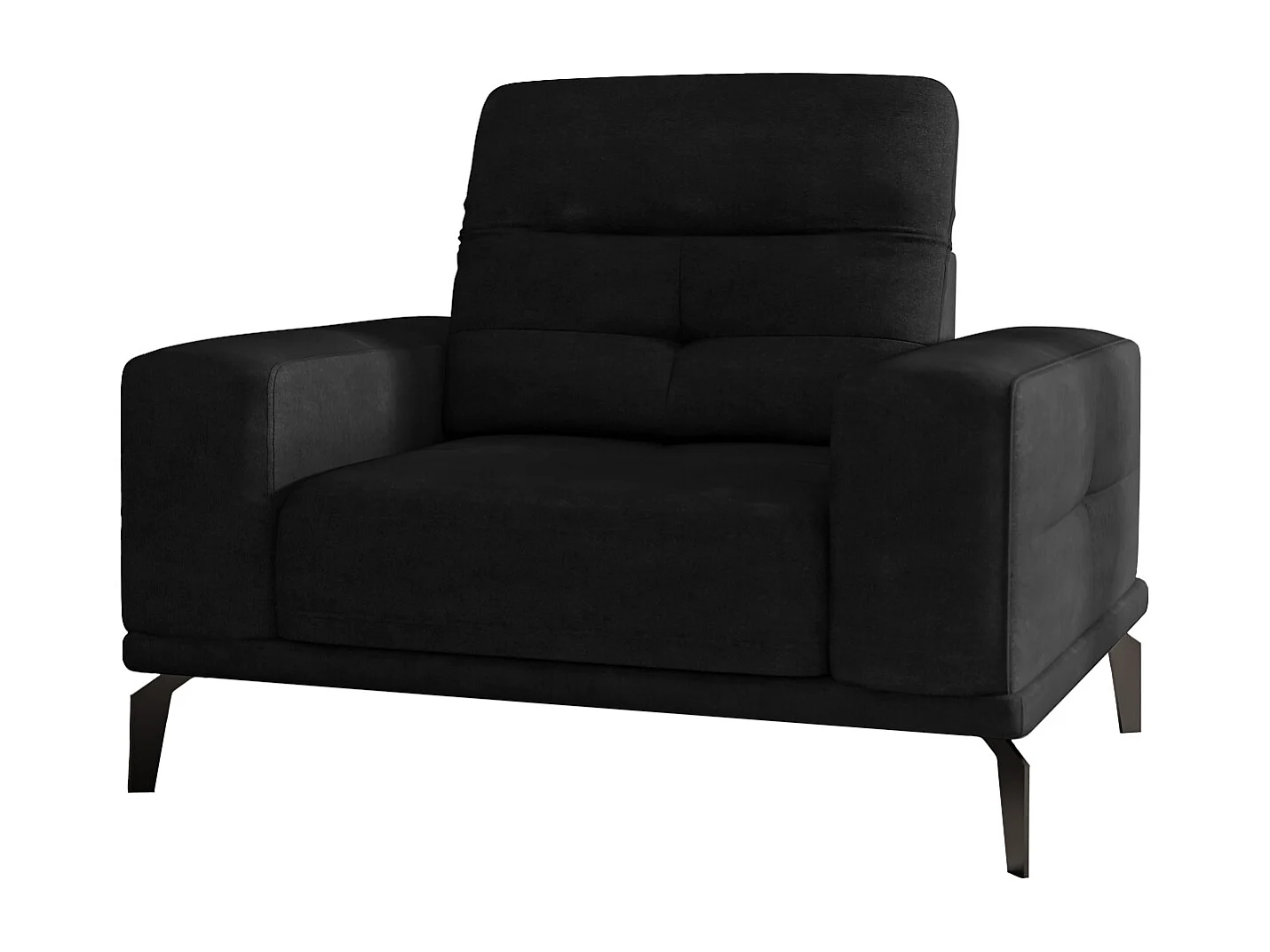 Fauteuil design en velours TORPILLE-Noir