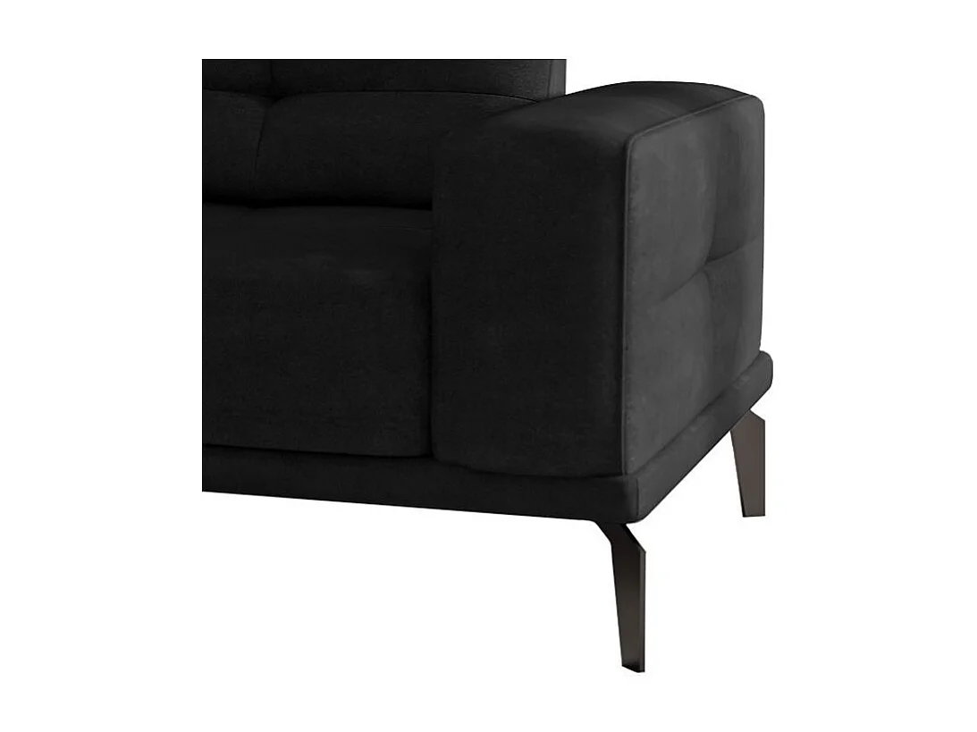 Fauteuil design en velours TORPILLE-Noir