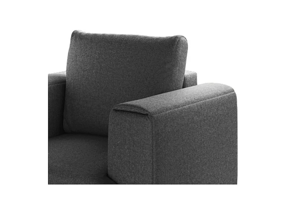 Fauteuil en tissu DAVINA – Élégance moderne et confort au quotidien-Gris foncé
