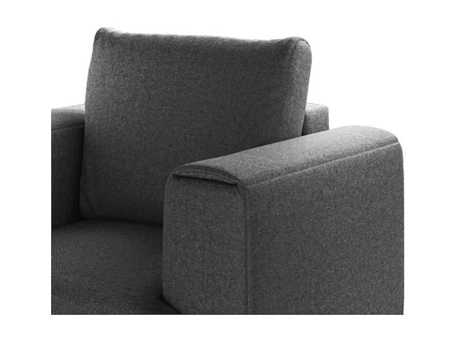 Fauteuil en tissu DAVINA – Élégance moderne et confort au quotidien-Gris foncé