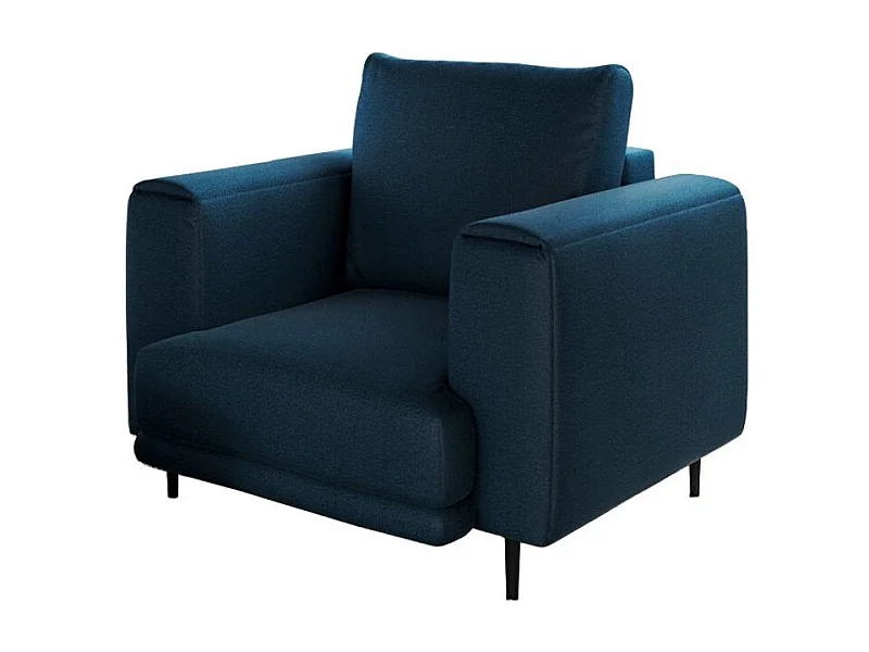 Fauteuil en velours DAVINA - Douceur luxueuse-Bleu nuit