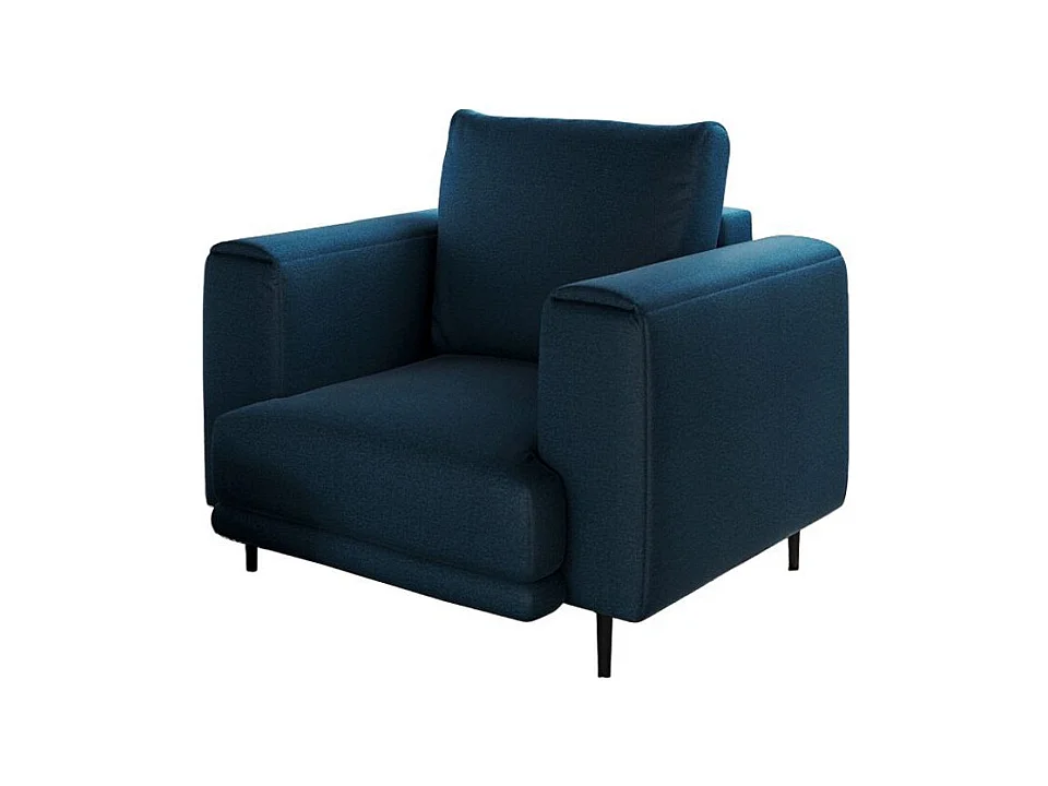 Fauteuil en velours DAVINA - Douceur luxueuse-Bleu nuit
