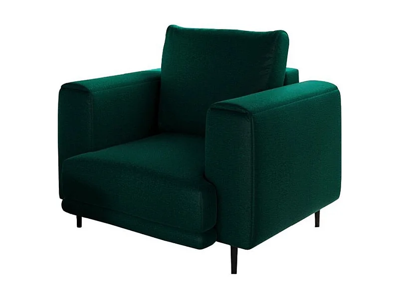 Fauteuil en velours DAVINA - Douceur luxueuse-Vert foncé