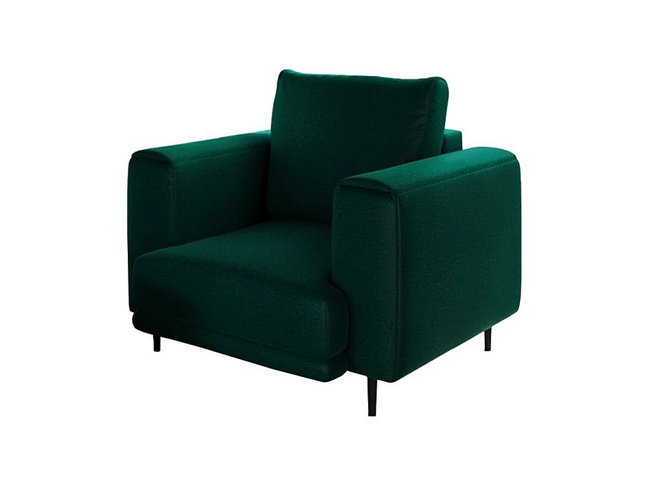 Fauteuil en velours DAVINA - Douceur luxueuse-Vert foncé