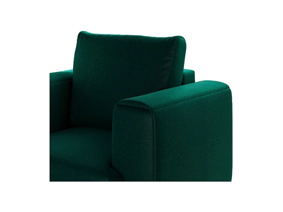 Fauteuil en velours DAVINA - Douceur luxueuse-Vert foncé