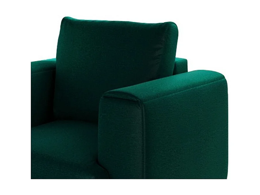 Fauteuil en velours DAVINA - Douceur luxueuse-Vert foncé