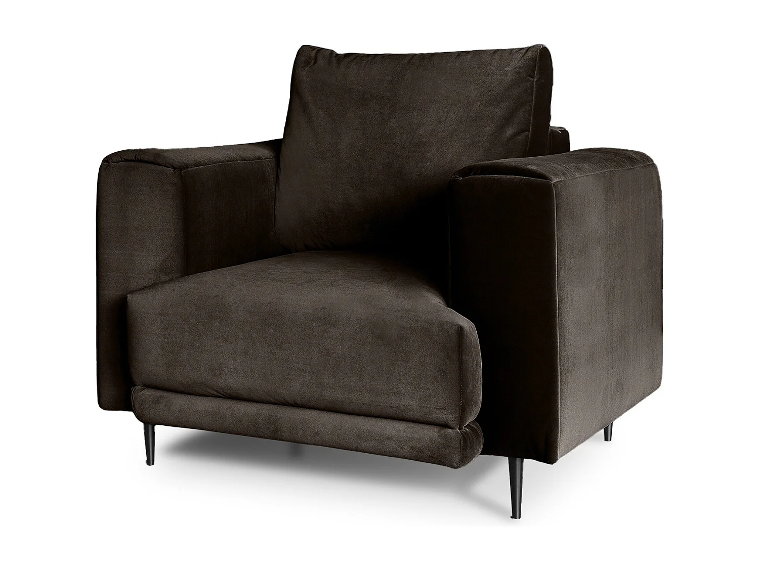 Fauteuil en velours DAVINA - Douceur luxueuse-Vert foncé