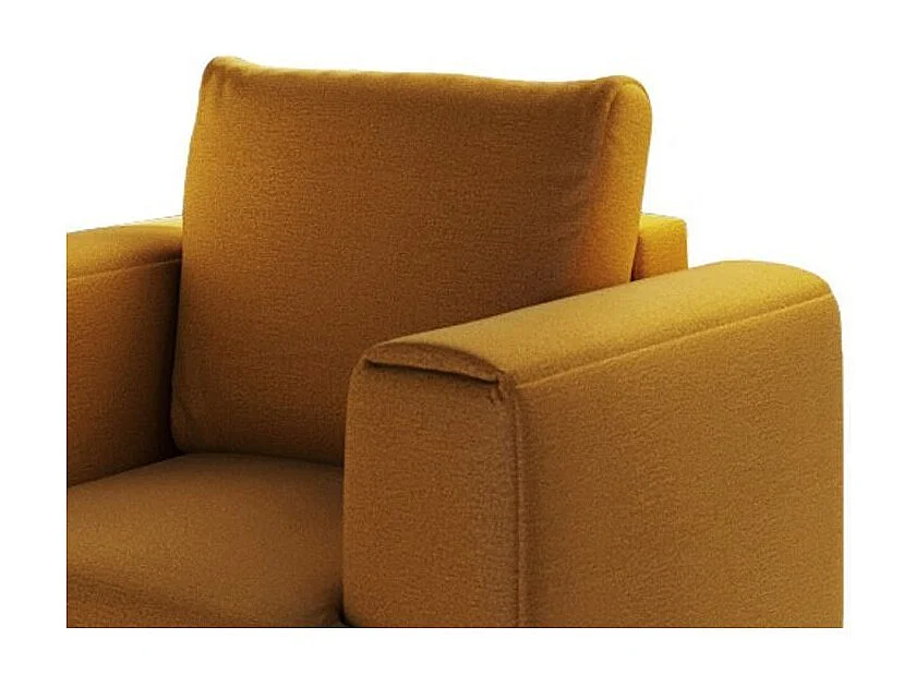Fauteuil en velours DAVINA - Douceur luxueuse-Jaune moutarde
