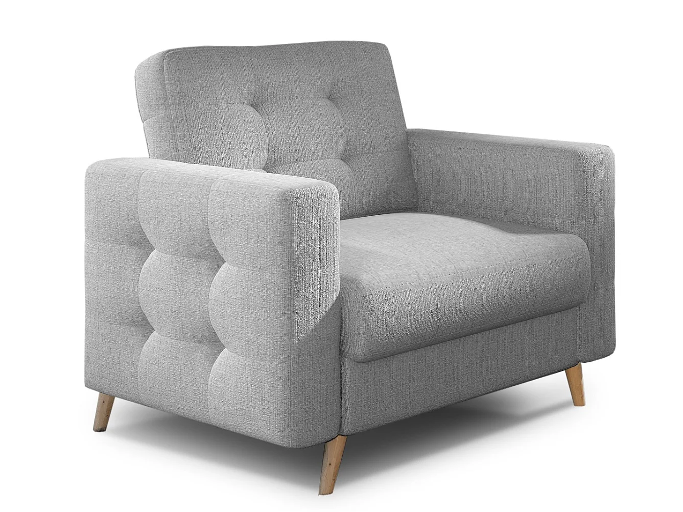 ANSKA stoffen fauteuil-Kleur Lichtgrijs