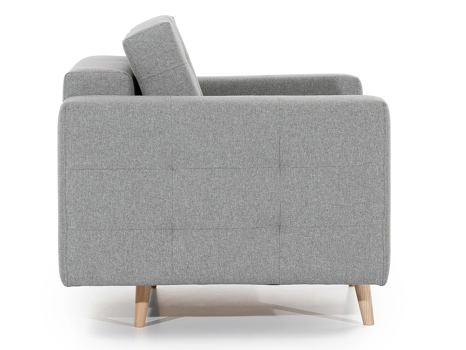 ANSKA stoffen fauteuil-Kleur Lichtgrijs
