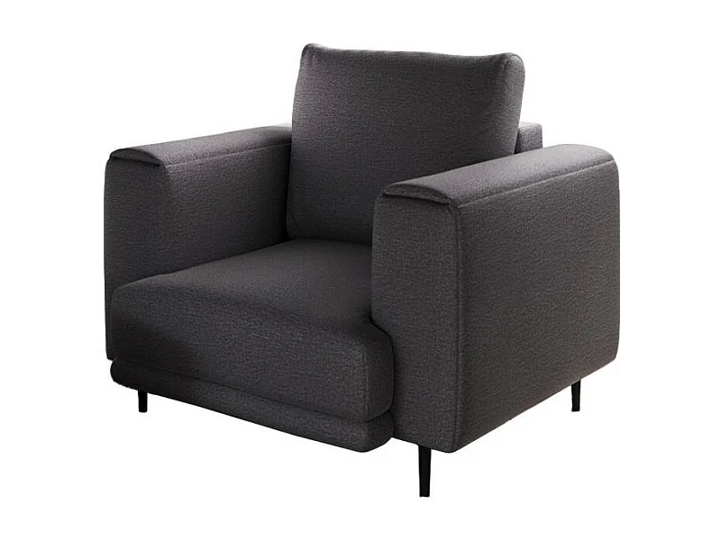 Fauteuil en velours DAVINA - Douceur luxueuse-Gris foncé