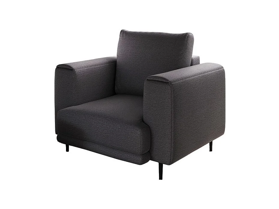 Fauteuil en velours DAVINA - Douceur luxueuse-Gris foncé