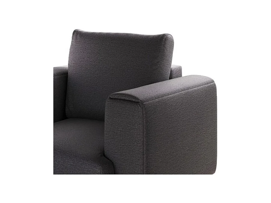 Fauteuil en velours DAVINA - Douceur luxueuse-Gris foncé